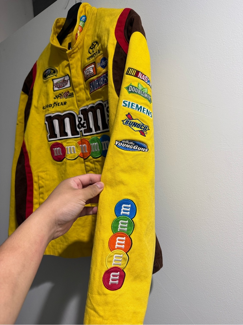 M&M’s Chase Authentics Yellow Racing Jacket - Picture 3 of 6